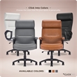 Click365 Classic Big & Tall Executive Office Chair Bonded Leather Light Gray