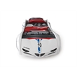 Titi Racer Modern GTI Wood Twin Race Car Bed with Remote Control in White