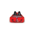 Titi Racer Modern GTI Wood Twin Race Car Bed with Remote Control in Red