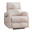 Hybition Modern Recliner Chair Electrically Adjustable Fabric Single Sofa Beige
