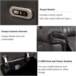 Hybition Power Reclining Sectional Sofa  PU Leather L-Shaped Sofa -Grey