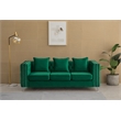 Hybition Velvet Sofa Modern Couch with Button-Tufted Metal Legs Green