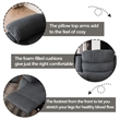 Hybition Fabric Reclining Sofa Set Modern Chair & Loveseat & Sofa Set Grey