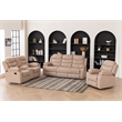 Hybition Fabric Reclining Sofa Set Modern Chair & Loveseat & Sofa Set Camel