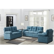 Hybiton Modern 3 Piece Sofa Set Linen Chair & Loveseat & Sofa - Blue