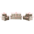 Hybiton Modern 3 Piece Sofa Set Linen Chai r& Loveseat & Sofa-Light Camel