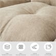 Hybiton Modern 3 Piece Sofa Set Linen Chai r& Loveseat & Sofa-Light Camel