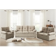Hybiton Modern 3 Piece Sofa Set Linen Chai r& Loveseat & Sofa-Light Camel