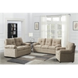 Hybiton Modern 3 Piece Sofa Set Linen Chai r& Loveseat & Sofa-Light Camel