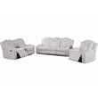 3 Pieces PU Leather Power Reclining Sofa Set White