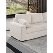 Hybition Fabric U-Shape Sofa Modern Pull out Sofa bed  & Storage Space-Beige
