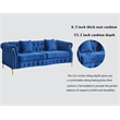 Hybition 3-Pieces Living Room Set Modern Velvet Sofa Set & Golden rivets-Blue