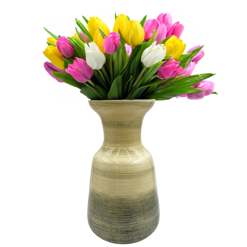 Bergamo Art Decorative Handmade Glass Modern Jug Flower Vase in Green