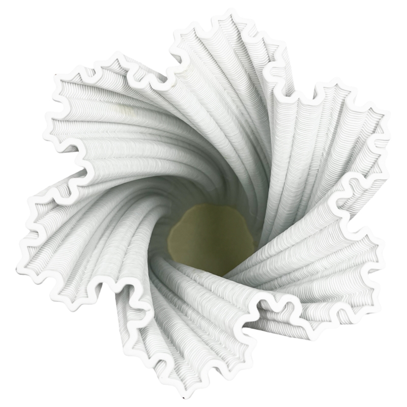 Bergamo Art 11 Inch Tall White Ceramic Vase in White