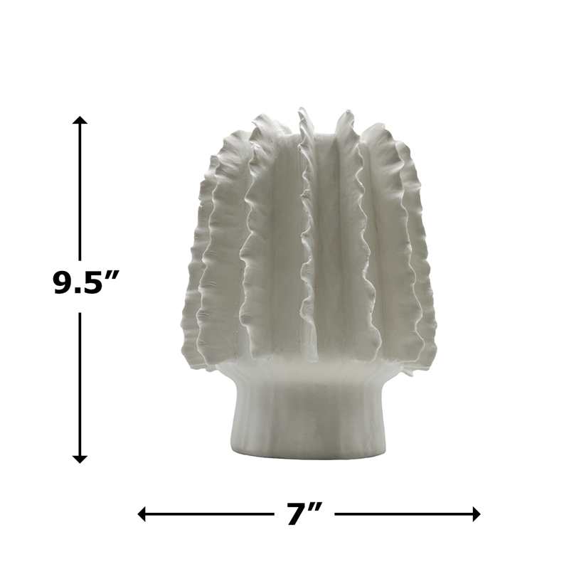Bergamo Art 10 Inch Tall Modern White Ceramic Vase in White