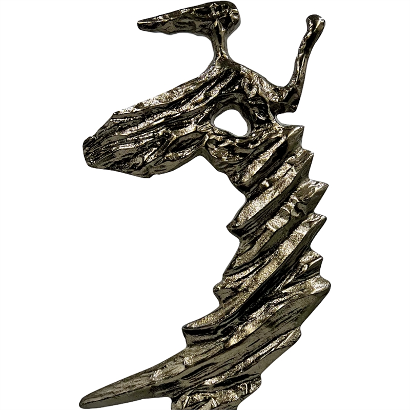 Bergamo Art 24 Inch Tall Handmade Aluminum and Marble Abstract Sculpture Bronze