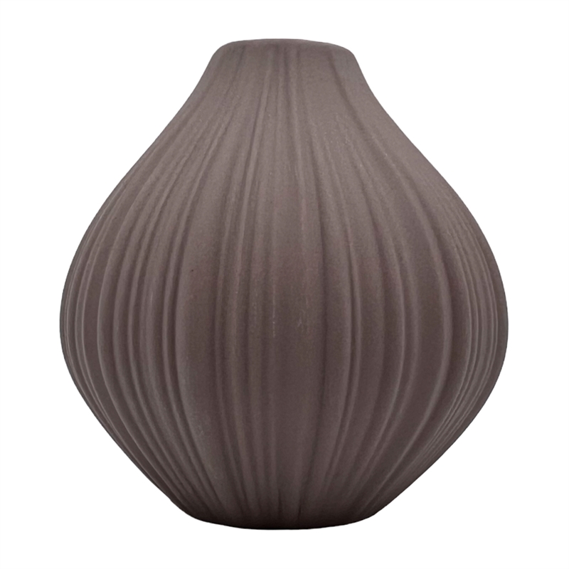 Bergamo Art Modern Onion Ceramic Vase in Pink