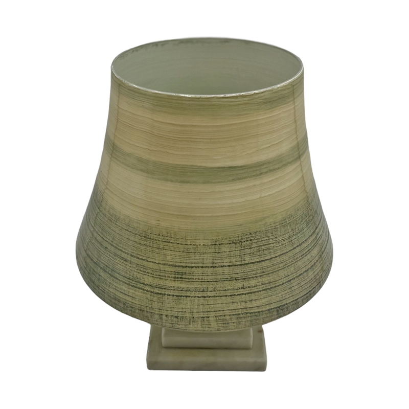 Bergamo Art Decorative Handmade Aluminum Glass Marble Modern Flower Vase Green