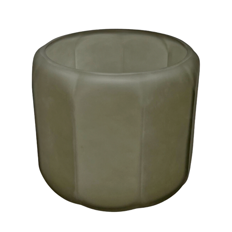 Bergamo Art 7 Inch Wide Decorative Handmade Glass Modern Flower Vase in Green