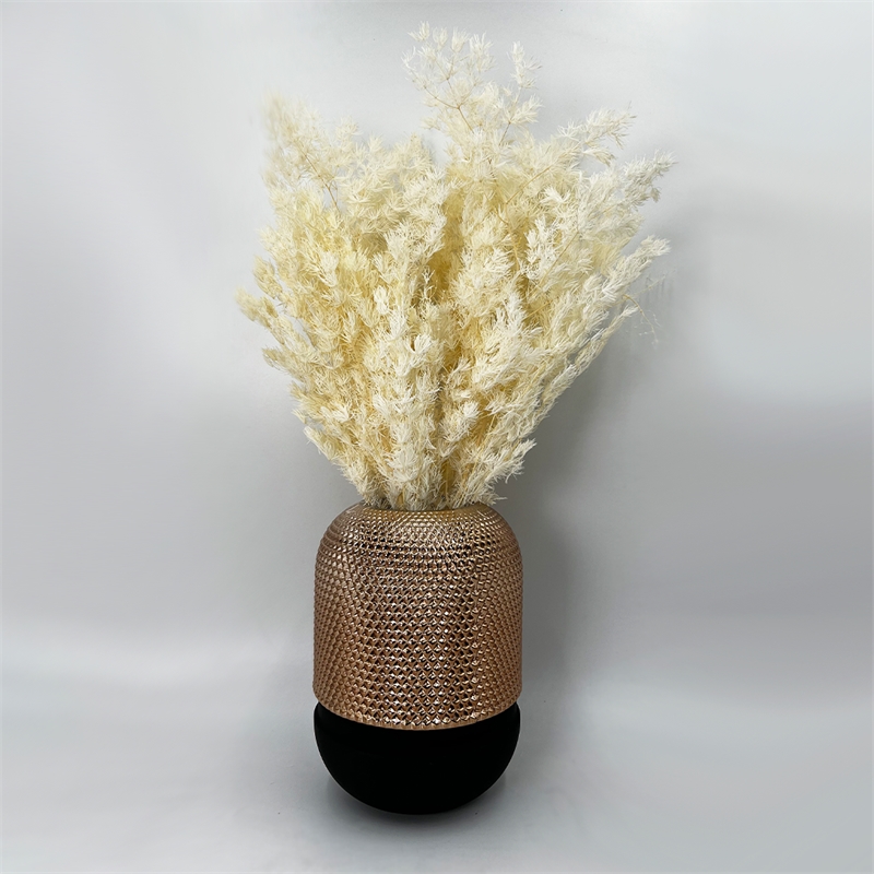 Bergamo Art 8 Inch Tall Decorative Handmade Glass Cylinder Flower Vase in Black