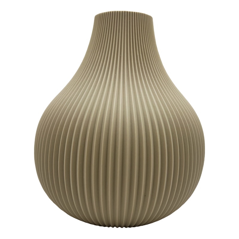 Bergamo Art Beige/White Ceramic Vase
