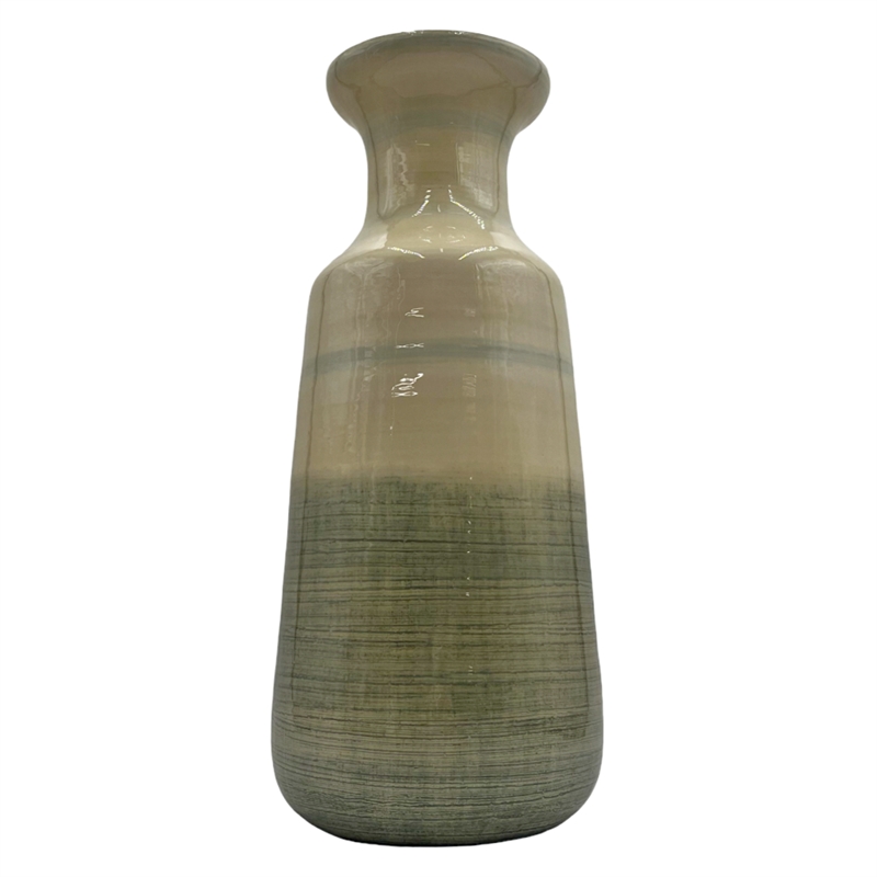 Bergamo Art Decorative Handmade Glass Modern Jug Flower Vase in Green