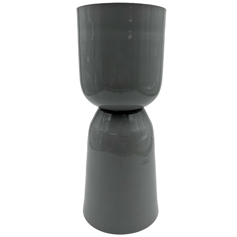 Bergamo Art 15 Inch Tall Decorative Handmade Iron Stylish Flower Vase in Black