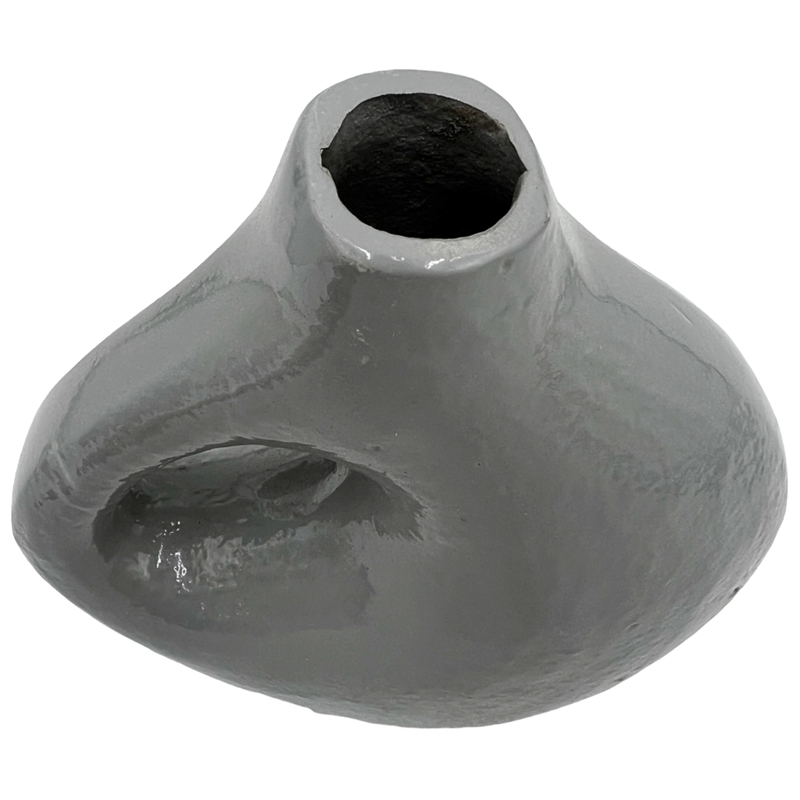 Bergamo Art 7.5 Inch Tall Decorative Handmade Aluminum Jug Flower Vase in Grey