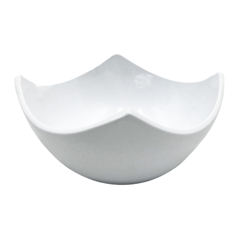 Bergamo Art Set of 2 Decorative Handmade Aluminum Modern Bowl in White