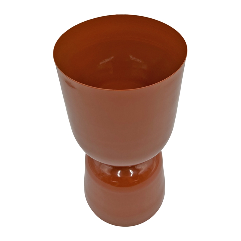 Bergamo Art 13 Inch Tall Decorative Handmade Aluminum Modern Flower Vase in Mud