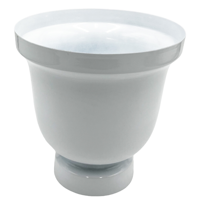 Bergamo Art 9 Inch Tall Decorative Handmade Aluminum Modern Flower Vase in White