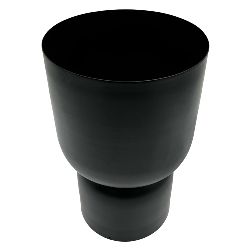 Bergamo Art 10 Inch Tall Decorative Handmade Iron Modern Flower Vase in Black