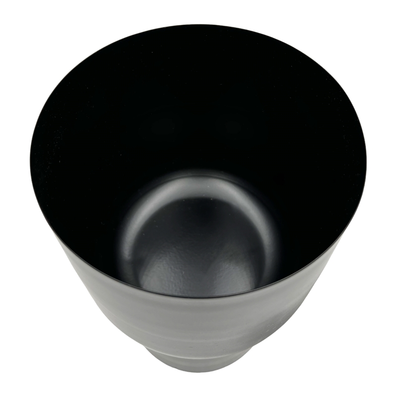 Bergamo Art 10 Inch Tall Decorative Handmade Iron Modern Flower Vase in Black