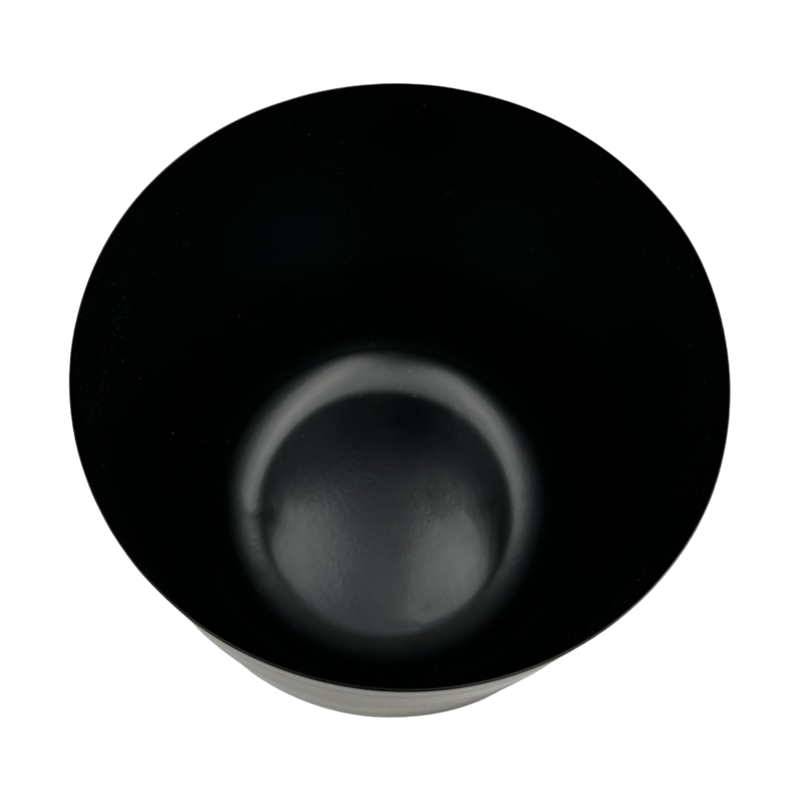 Bergamo Art 10 Inch Tall Decorative Handmade Iron Modern Flower Vase in Black