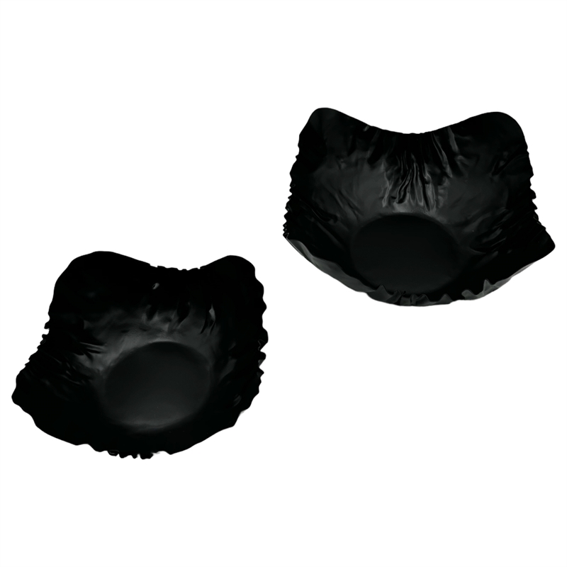 Bergamo Art Set of 2 Decorative Handmade Aluminum Modern Bowl in Black