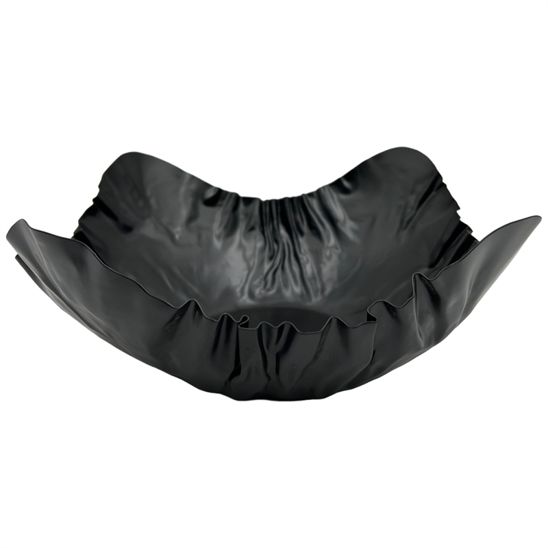 Bergamo Art Set of 2 Decorative Handmade Aluminum Modern Bowl in Black
