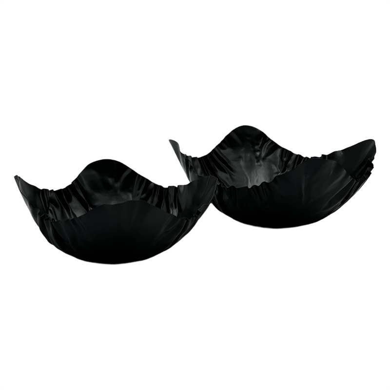 Bergamo Art Set of 2 Decorative Handmade Aluminum Modern Bowl in Black