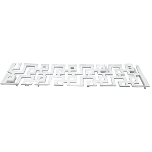 Bergamo Art 28&quot Decorative Handmade Aluminum Modern Tray in White