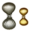 Bergamo Art Decorative Handmade Aluminum Shell Shape Bowl Set of 2