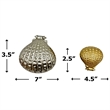 Bergamo Art Decorative Handmade Aluminum Shell Shape Bowl Set of 2