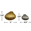 Bergamo Art Decorative Handmade Aluminum Shell Shape Bowl Set of 2