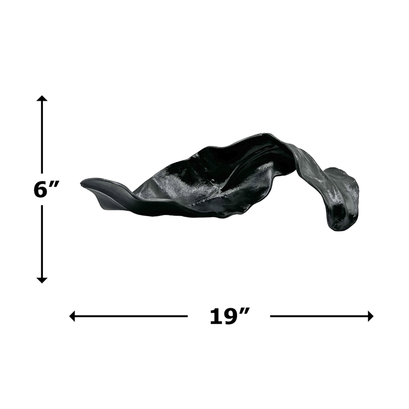 Bergamo Art Decorative Handmade Aluminum 19 inch Leaf Sculpture