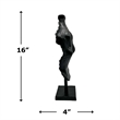 Bergamo Art 16 Inch Tall Decorative Handmade Aluminum Abstract Body Sculpture