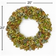 Bergamo Art Real Preserved Dried Decorative Pastel Hydrangea Wreath 20 Inch