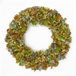 Bergamo Art Real Preserved Dried Decorative Pastel Hydrangea Wreath 20 Inch