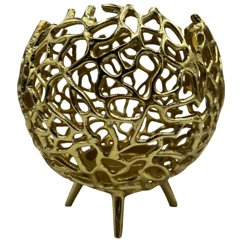 Bergamo Art Decorative Handmade Aluminum Round Votive Candle holder Set of 2