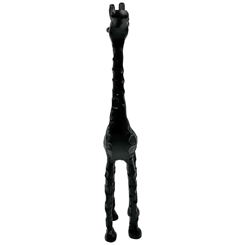 Bergamo Art Decorative Handmade Aluminum 13 inch Giraffe Sculpture in Black