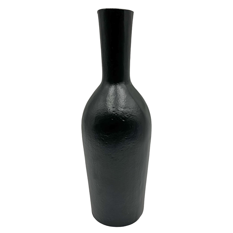 Bergamo Art 12 Inch Tall Decorative Handmade Aluminum Bottle Flower Vase