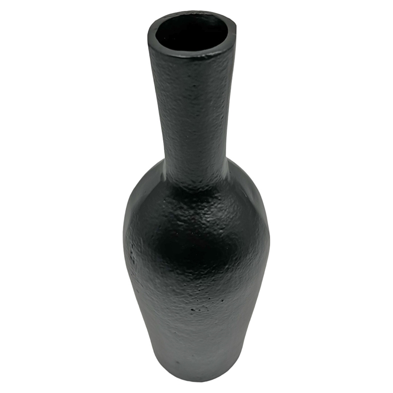 Bergamo Art 12 Inch Tall Decorative Handmade Aluminum Bottle Flower Vase