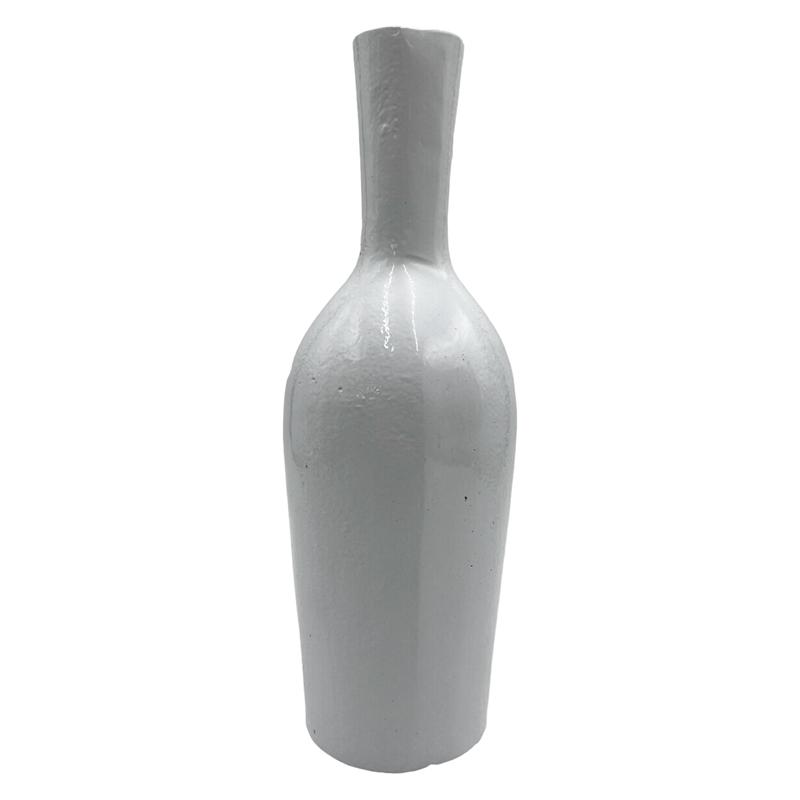 Bergamo Art 12 Inch Tall Decorative Handmade Aluminum Bottle Flower Vase